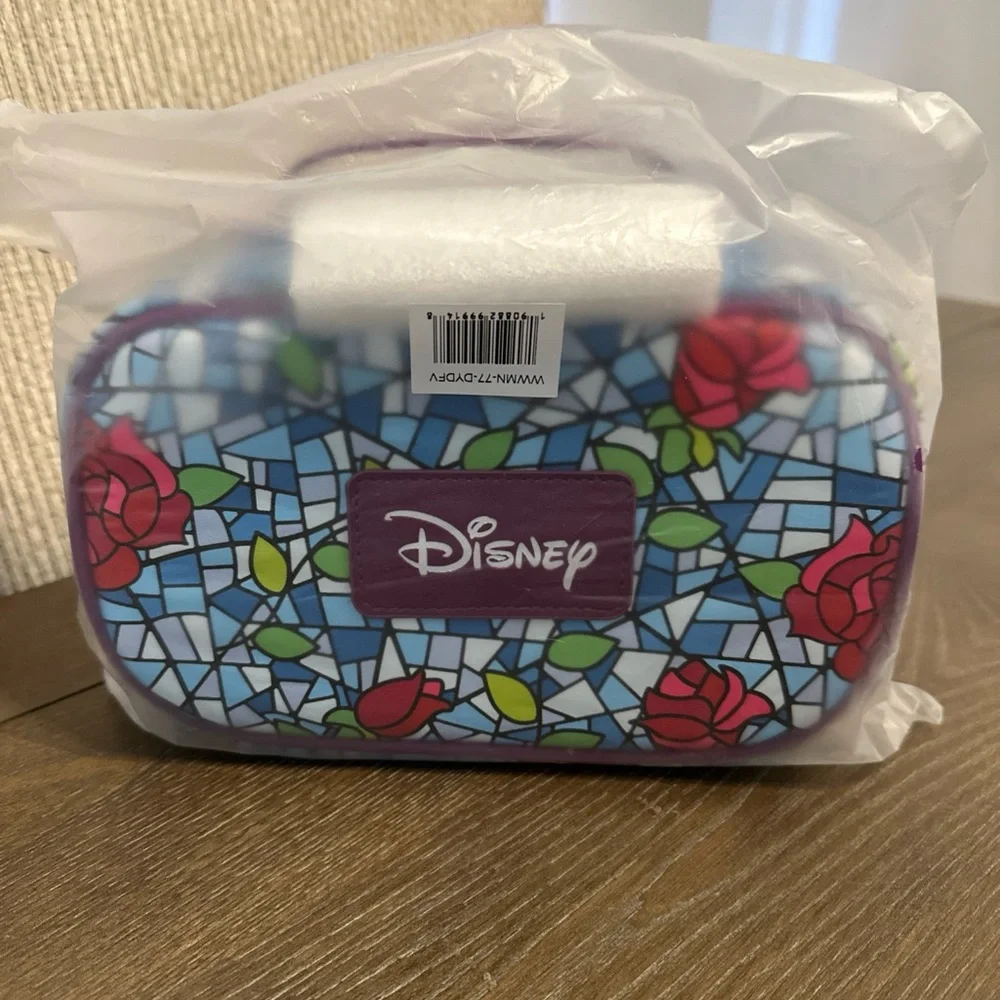 NWT Disney Buckle-Down‎ Beauty and the Beast Stained Glass Travel Cosmetic Bag